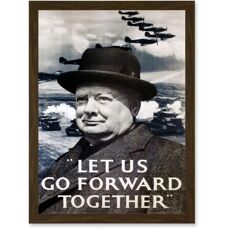 Artery8 - Winston Churchill War Victory - Brown - Wall Art