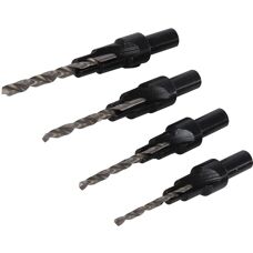 Silverline Drill Bits Set - Pilot & Through Holes - 4 pcs