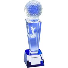 Křišťálová golfová trofej Longridge - 235mm - Golf Trofej