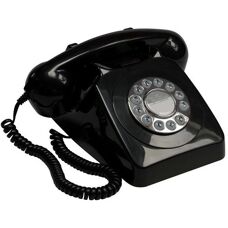 GPO Retro GPO746BLK Téléphone de bureau à boutons - Noir - Téléphone - Publicité