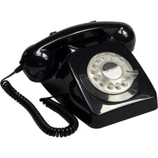 GPO Retro GPO746WIVR 746 Téléphone rotatif noir - Analogique - Publicité