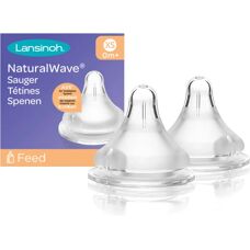 Tétine NaturalWave Lansinoh - 2 pièces, débit très lent, flexible, pour nouveau-nés