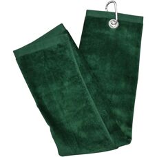 Longridge Grüne Luxus 3-Falten Golfhandtuch - Golf Towel