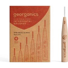 Georganics Buchenholz Interdentalbürsten - 6 Stück