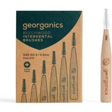 Georganics Buche Holz Interdentalbürsten - 6 Stück