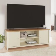 GFW Lancaster Cream Oak TV Stand Double Shelf - TV Cabinet