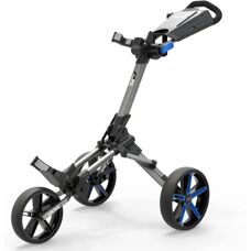 Powakaddy Micra Compact Lightweight Golf Trolley - Gun Metal/Blue