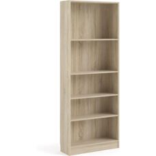 Furniture To Go Oak Tall Wide Bookcase - Adjustable Shelves