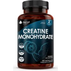New Leaf Creatine Monohydrate Tablets - 3000mg - 180 Capsules