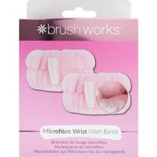 Brushworks Microfibre Wrist Wash Bands - Water-Absorbent, 2 pcs