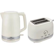 Hamilton Beach Ella Cream Kettle & Toaster Set - Kitchen Appliance