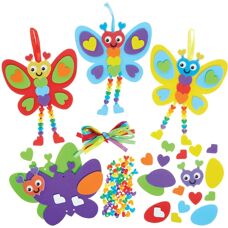 Baker Ross Regenboog Vlinder Hart Decoraties - Set van 5