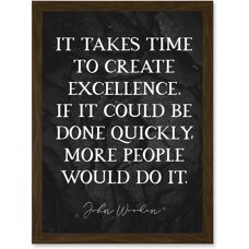 Artery8 - Slate Quote John Wooden - Brown - A4 - Art print