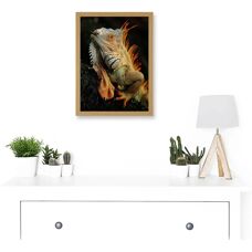 Artery8 - Animal Iguana Reptile Artwork A4 - Wall Art Print
