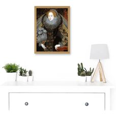 Artery8 - Queen Elizabeth I Portrait - Light Oak - Wall Art