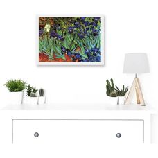 Artery8 - Vincent Van Gogh Irises - Framed - A4 - Wall Art