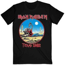 Iron Maiden Black S Unisex T-Shirt - The Beast Tames Texas