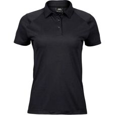 Tee Jays Womens Black Luxury Sport Polo Shirt - Polo Shirt