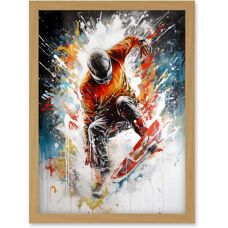 Artery8 - Extreme Sports Snowboarding Paint Splat Portrait