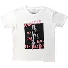 T-shirt Enfant Sex Pistols Anarchie UK Coton Blanc 3-4 Ans