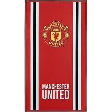 Manchester United FC Core Stripe Towel - Red/White - Towel