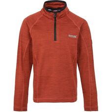 Regatta Enfants Berley Sweat à Capuche Mi-zip Manches Longues - Rouge Ocre/Noir - 14 Ans