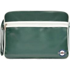 Lambretta Unisex Donkergroen/Wit Retro Tas - Tas