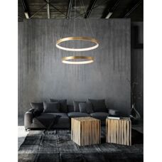 NOVA LUCE Leon Plafond - Suspension LED Réglable - Or - Publicité