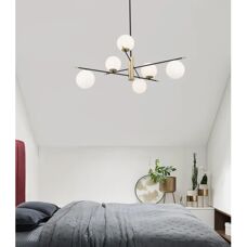 NOVA LUCE GITCH Suspension - 6 Flammes, Doré, Moderne - Publicité