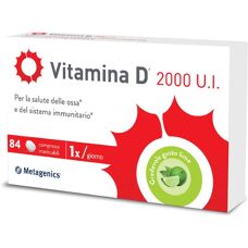 Metagenics Vitamina D 2000 UI - 84 Compresse Masticabili - Ossatura e Immunità