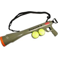 Flamingo Ball Shooter - Hundespielzeug mit 2 Tennisbällen