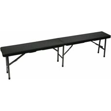 Perel Klappbank - Wetterfest, Rattanoptik - 180x25x43cm
