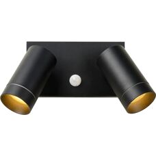 Lucide Taylor Wall Spotlight - IP54 - Black - Outdoor
