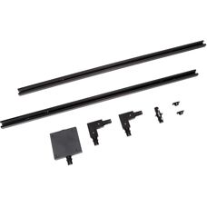 Système d’éclairage de rail noir de 2m - Kit de démarrage