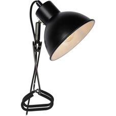 Lámpara de pinza Lucide Moys - Luz de tarea negra ajustable