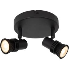 Lucide KIANTI - Lámpara de techo - Ø 15 cm - 2xGU10 - Negro