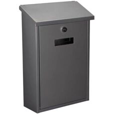 Boîte aux lettres Perel Rio - Montage mural et sur poteau - Argenté - Publicité