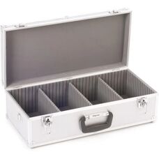 Étui à CD en aluminium Perel - 80 CDs, Verrouillable, Léger