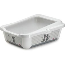 Litière ouverte grise Carrefour pour chat 50x39.5x19cm - Publicité