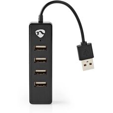 Nedis USB Hub 4-portar USB 2.0 - Svart
