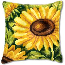 Kit de cojín de punto de cruz de algodón Vervaco - 40x40 cm
