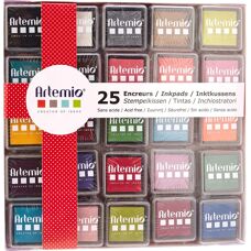 Artemio Set mit 25 Mehrfarbigen Stempelkissen - Tinten-Set
