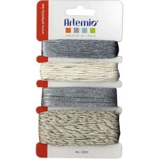 Set de cordelettes argentées Artemio - bricolage