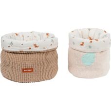 Nattou Opbergmanden Set - Boris Jungo - 2 stuks - Beige