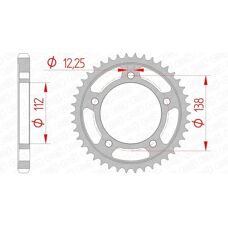 AFAM Stalen Achtertandwiel - 530, 42T - Motoronderdeel
