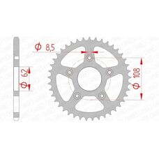 AFAM Stalen Kettingwiel 520 43 tanden - Motoronderdeel