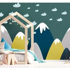 Ambiance Scandinavian Mountain Kids Wall Sticker - 80x120cm