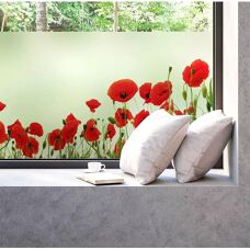 AMBIANCE STICKERS Raamvinyl Mohn - Privacy & Decor