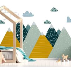 AMBIANCE STICKER Skandinavische Bergwandsticker - 80x120cm