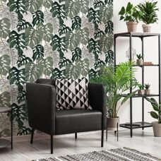 Trópusi tapéta pálmákkal és monstera levelekkel 300x60cm